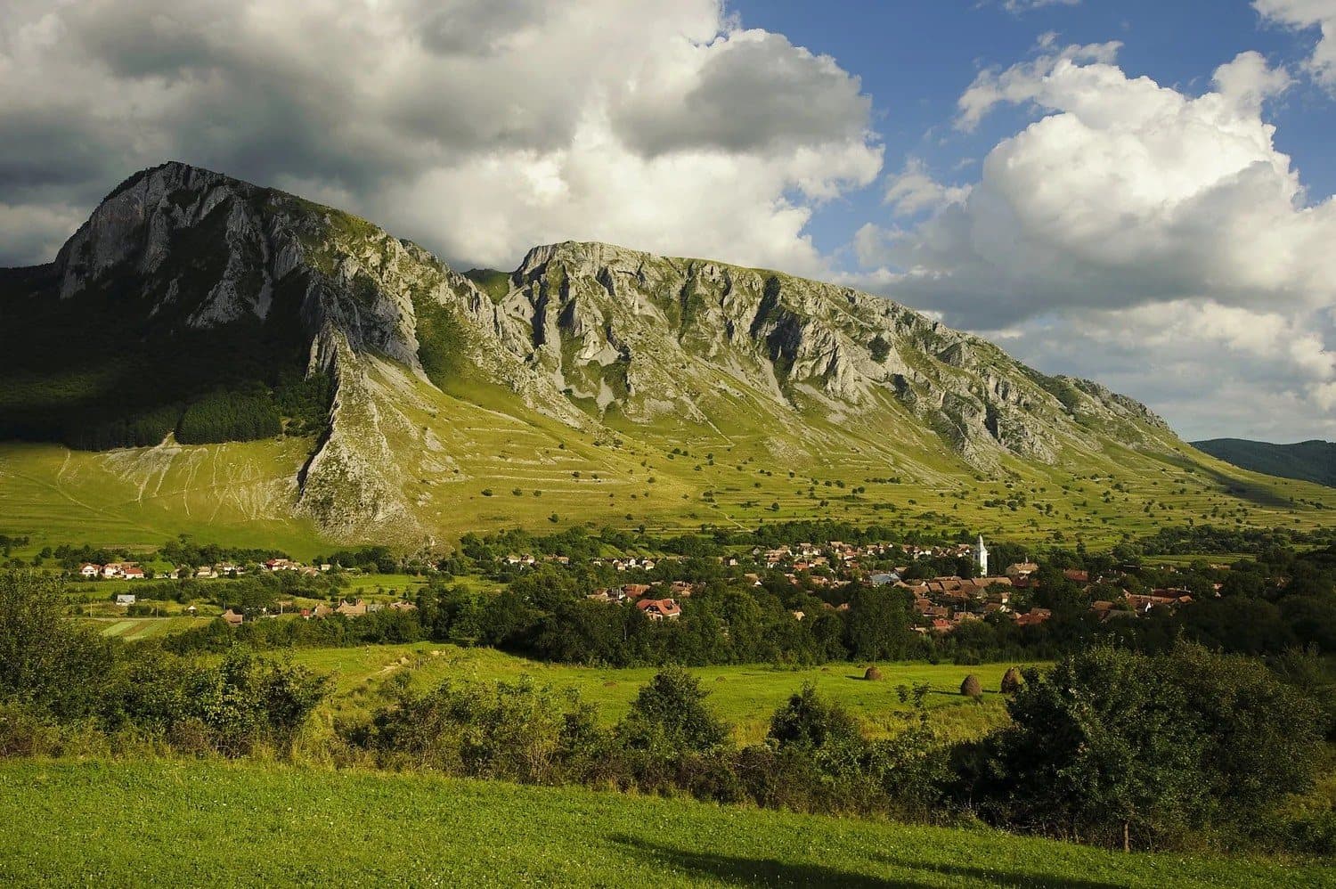 Green hills in rural Romania