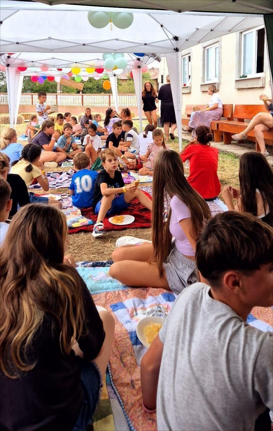 Picnic at summer camp